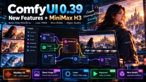 ComfyUI 0.39 update featuring MiniMax H3 workflow improvements